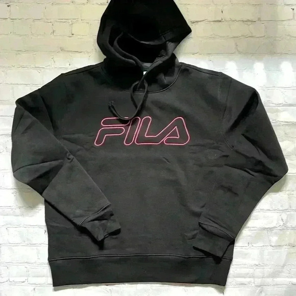 Fila, black and pink hoodie sweatshirt NWT - Picture 4 of 8